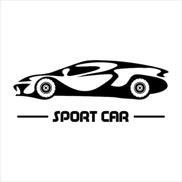 Projekt Wektor Logo Samochodu Sportowego