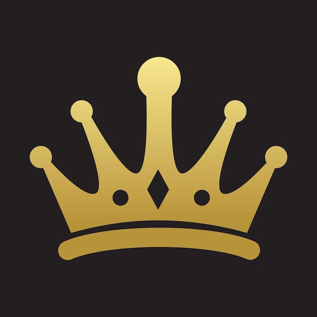 Projekt Wektor Logo Złotej Korony Króla