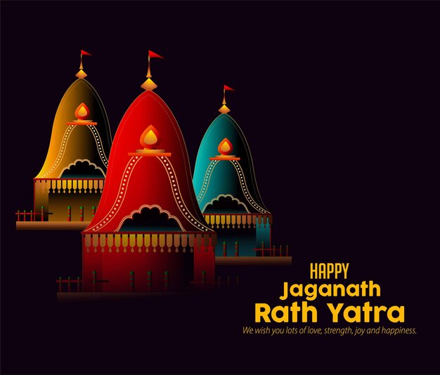 Projekt wektor Ratha Yatra Pana Jagannath Balabhadra i Subhadra dla okazji Odisha g