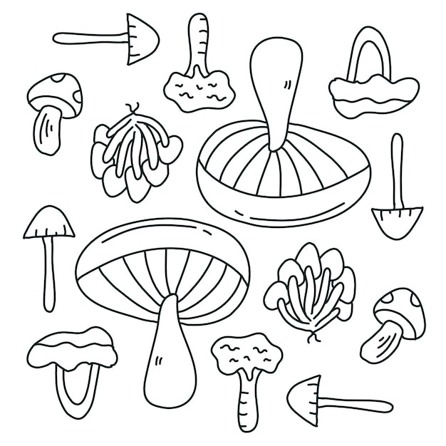 Plik wektorowy projekt wektor zestaw grzybów