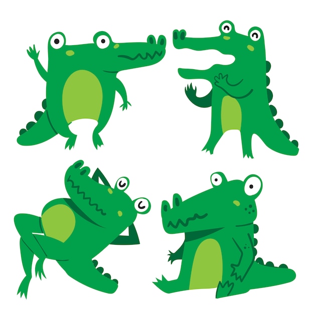 Projekt Wektor Znaków Krokodyla