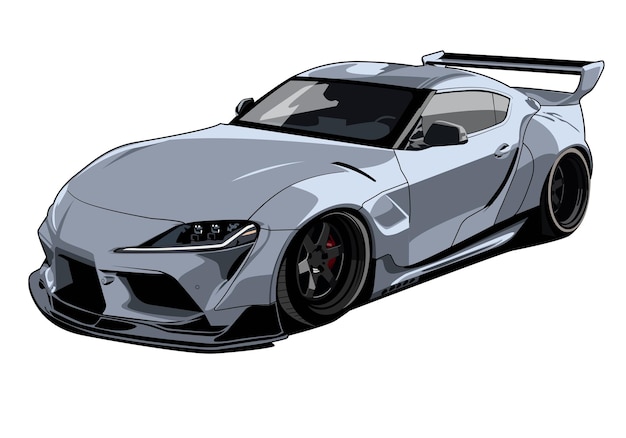 Projekt Wektora Ilustracji Samochodu Supra A90