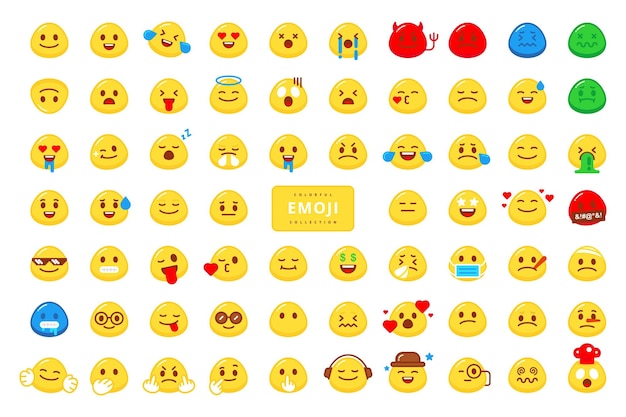 Plik wektorowy projekt wektora kolekcji znaków emoji