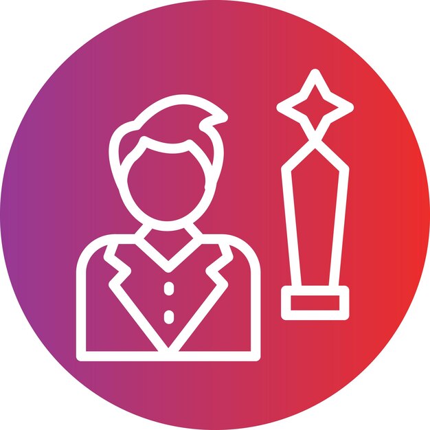 Projekt wektorowy Actor Icon Style