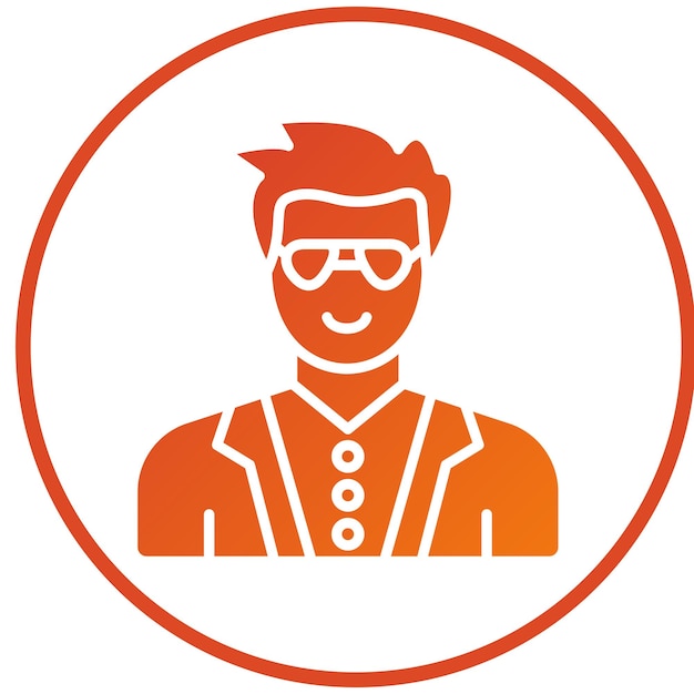 Projekt wektorowy Actor Icon Style
