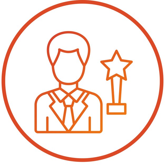 Projekt wektorowy Actor Icon Style