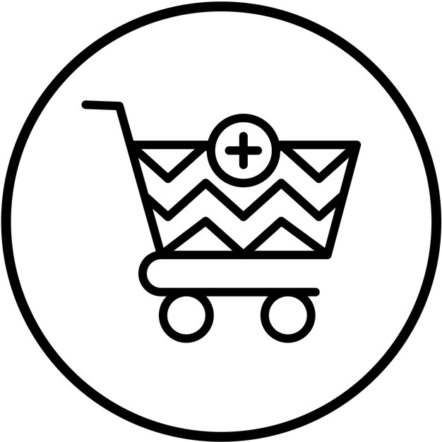 Projekt wektorowy AddtoCart Icon Style