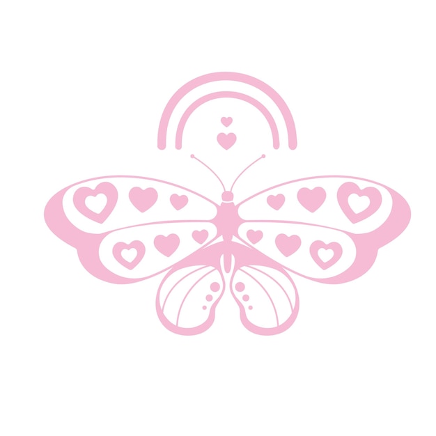 Plik wektorowy projekt wektorowy butterfly heart svg