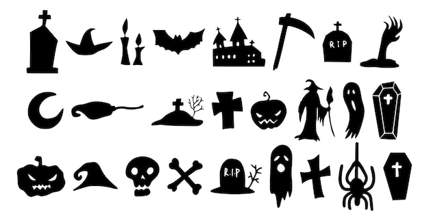 Projekt wektorowy clipartów Halloween