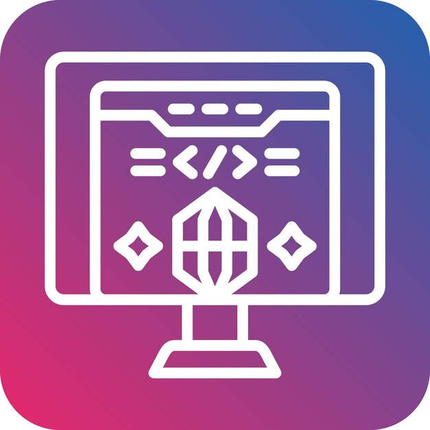 Projekt wektorowy Czysty kod Styl ikony