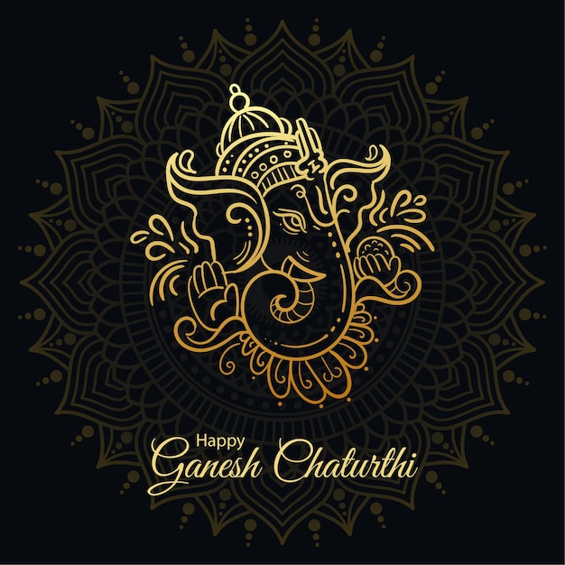 Projekt Wektorowy Dla Koncepcji Ganesh Chaturthi Vinayak Ganpati Bappa Morya Indian Festival