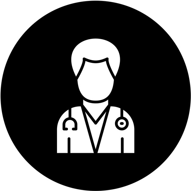 Projekt wektorowy Doktor medyczny Styl ikony męskiej