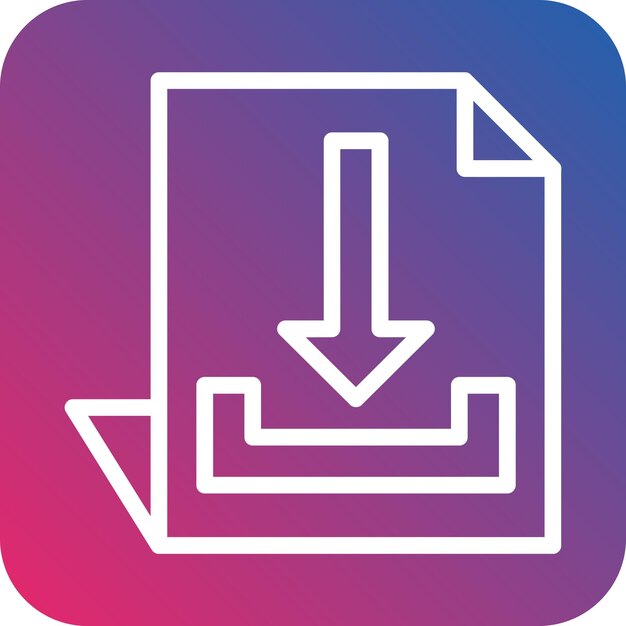 Projekt wektorowy Download File Icon Style