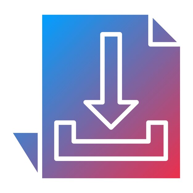 Projekt wektorowy Download File Icon Style