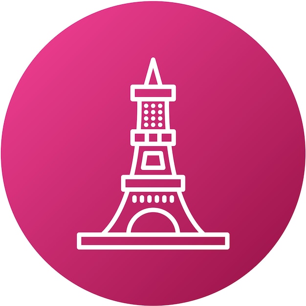 Projekt wektorowy Eiffel Tower Icon Style