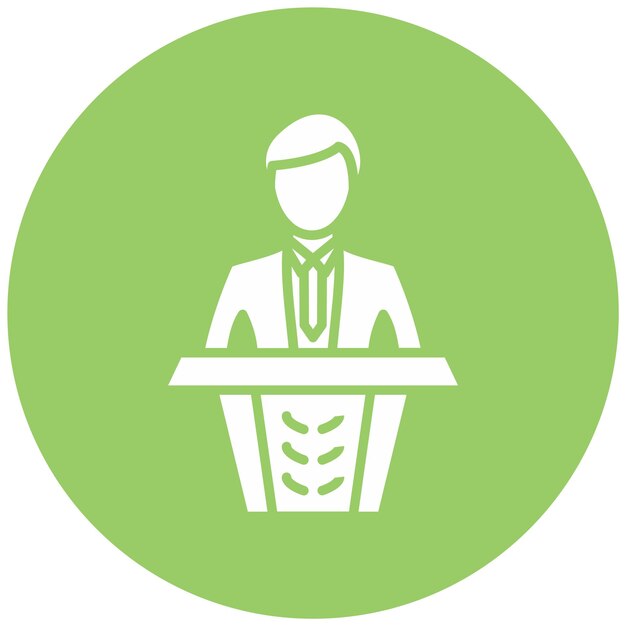 Projekt wektorowy Giving Speech Icon Style