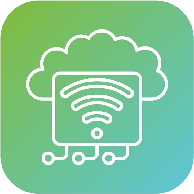 Projekt wektorowy Internet rzeczy Icon Style