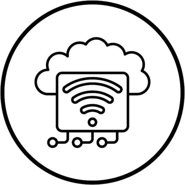 Projekt wektorowy Internet rzeczy Icon Style