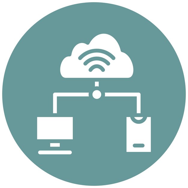 Projekt wektorowy Internet rzeczy Icon Style