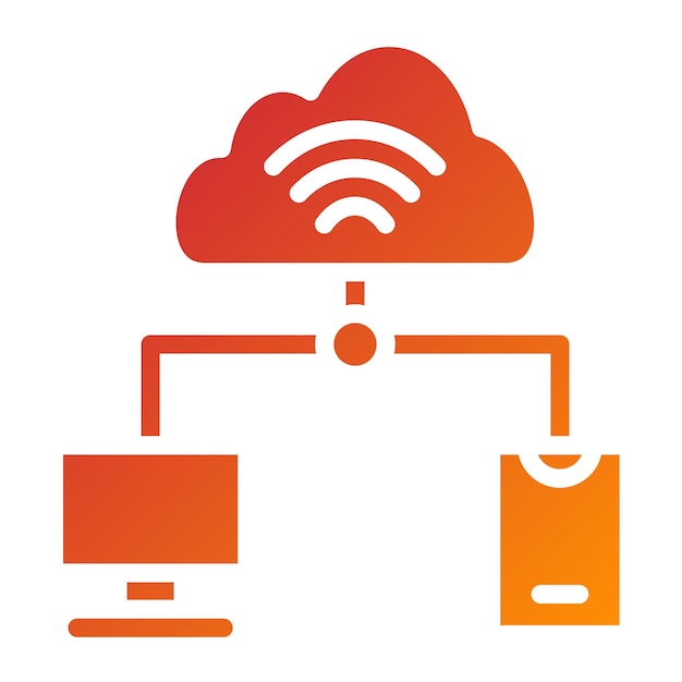 Projekt wektorowy Internet rzeczy Icon Style