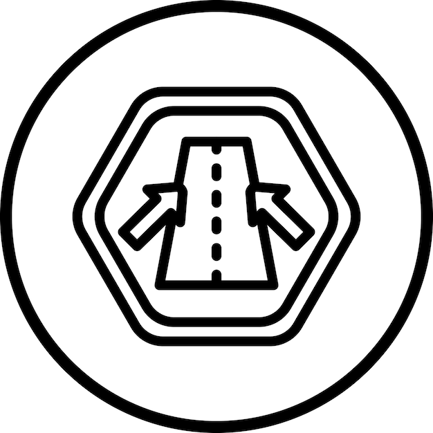 Projekt wektorowy Keep In Lane Icon Style