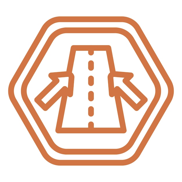 Projekt wektorowy Keep In Lane Icon Style