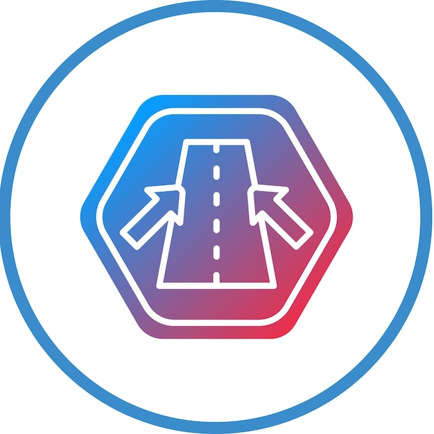 Projekt wektorowy Keep In Lane Icon Style