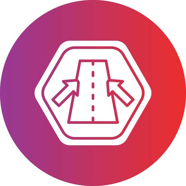Projekt wektorowy Keep In Lane Icon Style