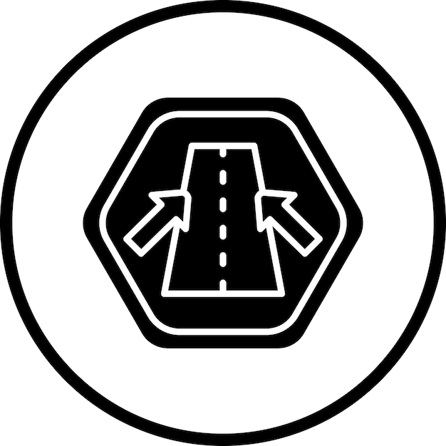 Projekt wektorowy Keep In Lane Icon Style
