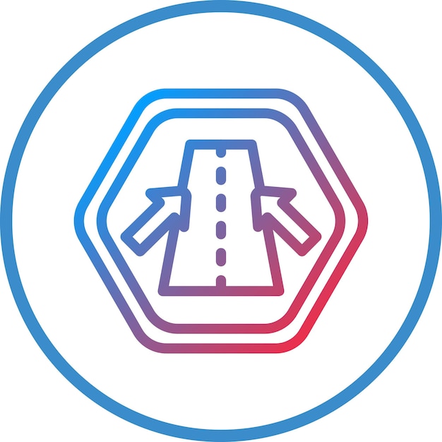 Projekt wektorowy Keep In Lane Icon Style