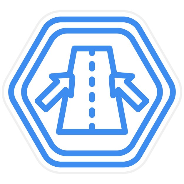 Projekt wektorowy Keep In Lane Icon Style