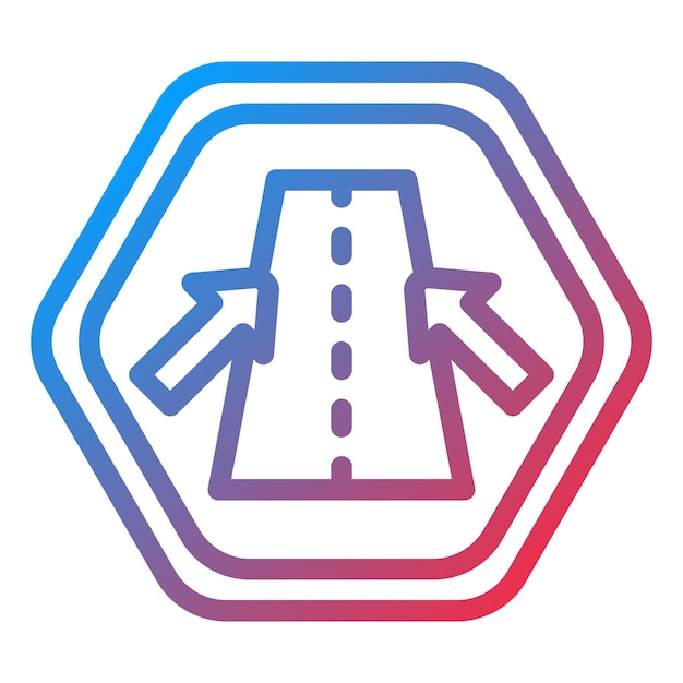 Projekt wektorowy Keep In Lane Icon Style