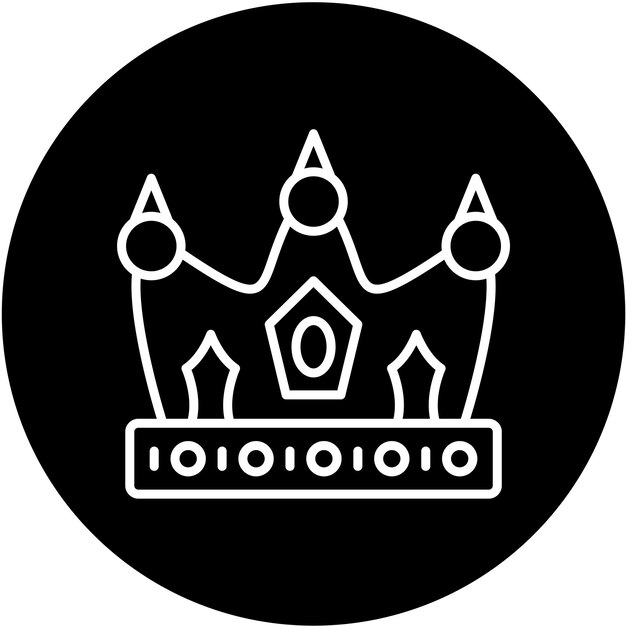 Projekt Wektorowy King Crown Icon Style