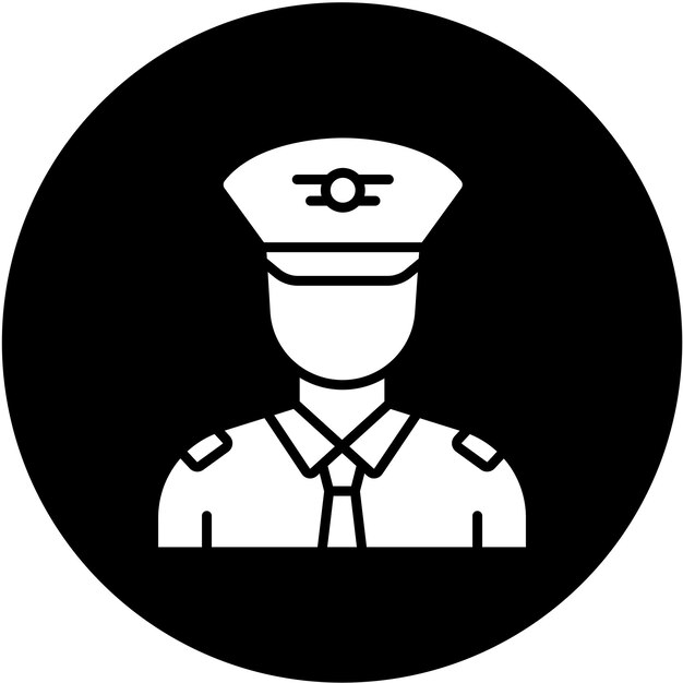 Projekt wektorowy Mężczyzna Kapitan Icon Style