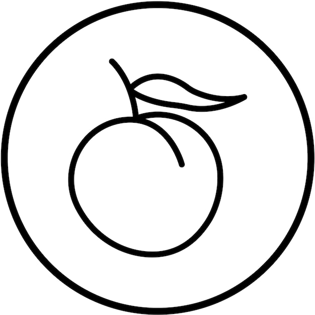 Projekt wektorowy Nectarine Nectar Icon Style