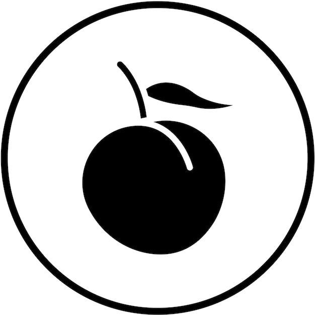 Projekt wektorowy Nectarine Nectar Icon Style