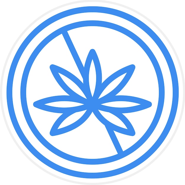 Projekt wektorowy No Thc Icon Style