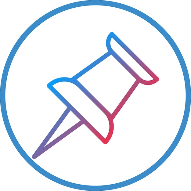Projekt wektorowy Push Pin Icon Style