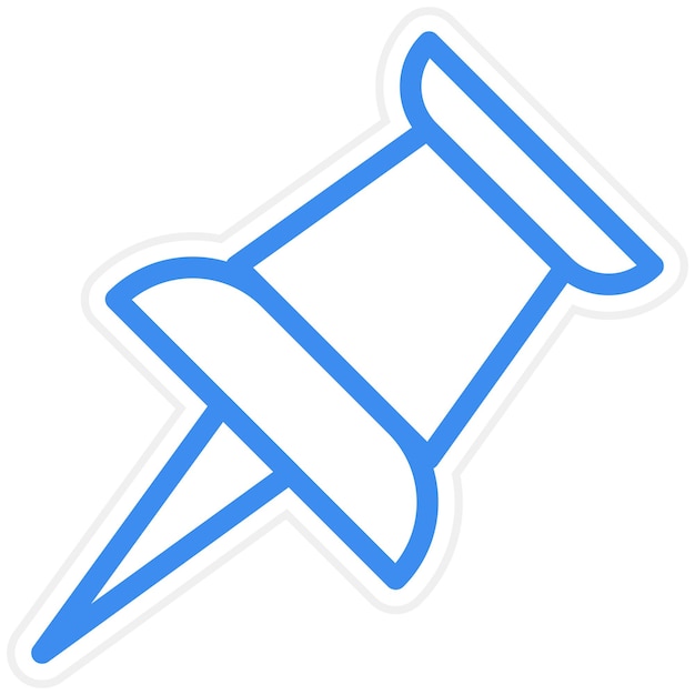 Projekt wektorowy Push Pin Icon Style