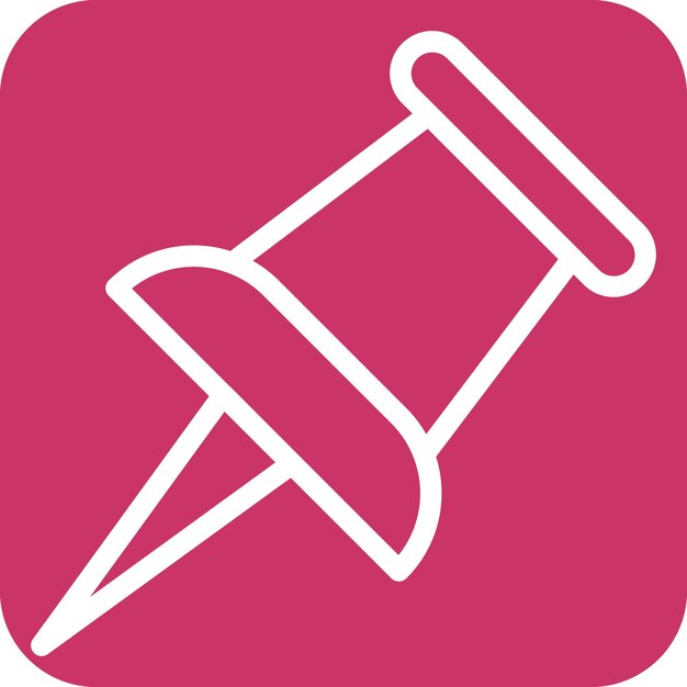 Projekt wektorowy Push Pin Icon Style