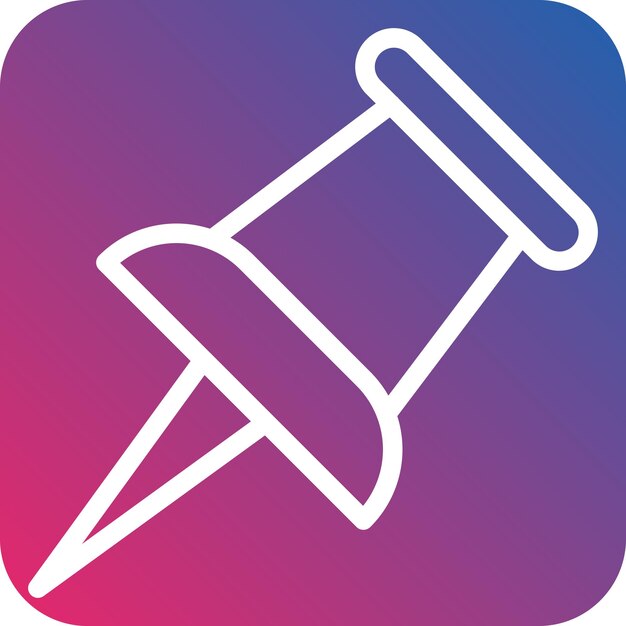 Projekt wektorowy Push Pin Icon Style