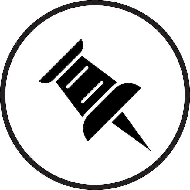 Projekt wektorowy Push Pin Icon Style