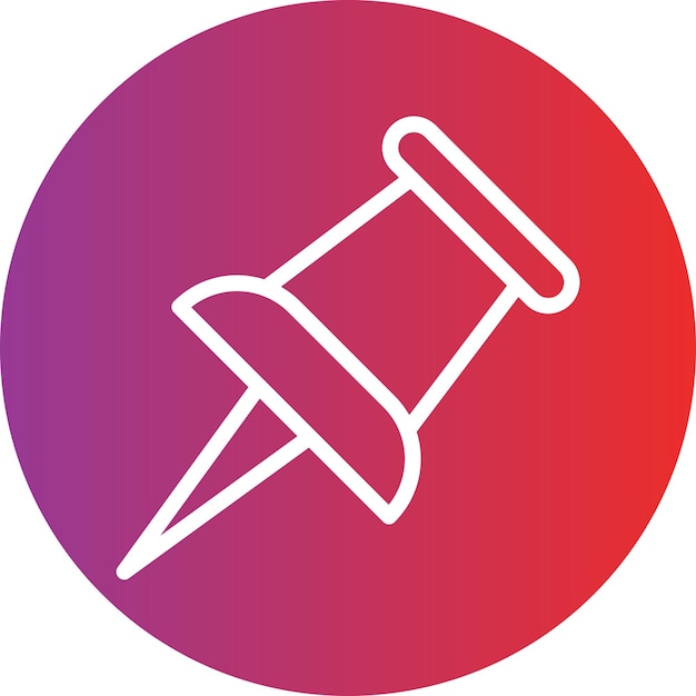 Projekt wektorowy Push Pin Icon Style