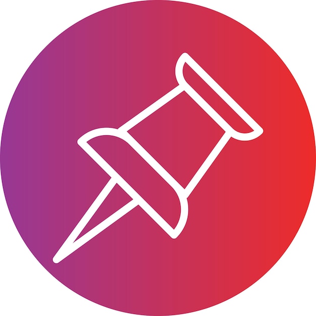 Projekt wektorowy Push Pin Icon Style