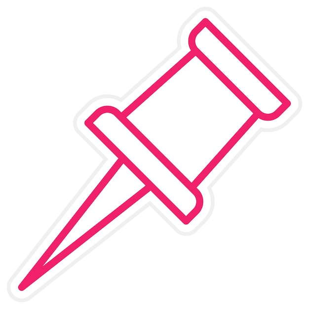 Projekt wektorowy Push Pin Icon Style