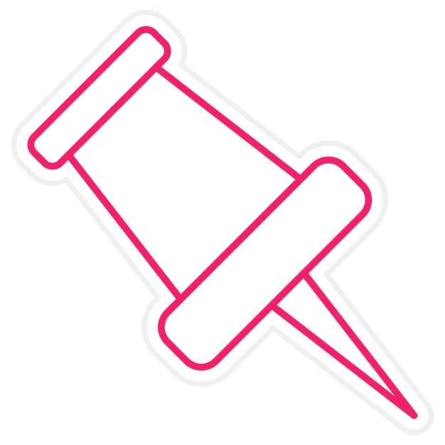 Projekt wektorowy Push Pin Icon Style
