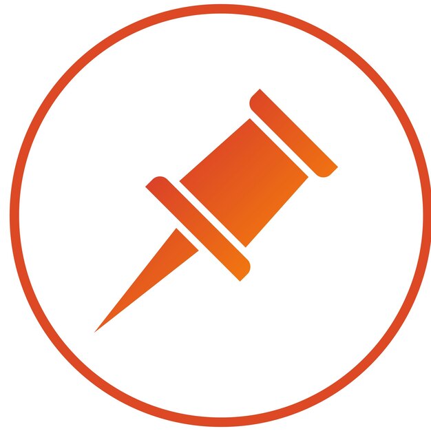 Projekt wektorowy Push Pin Icon Style