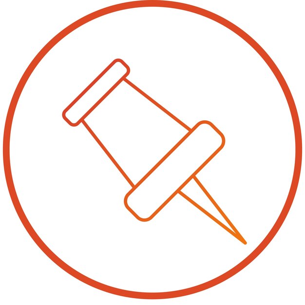 Projekt wektorowy Push Pin Icon Style