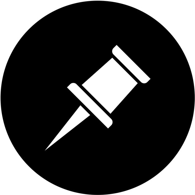 Projekt wektorowy Push Pin Icon Style