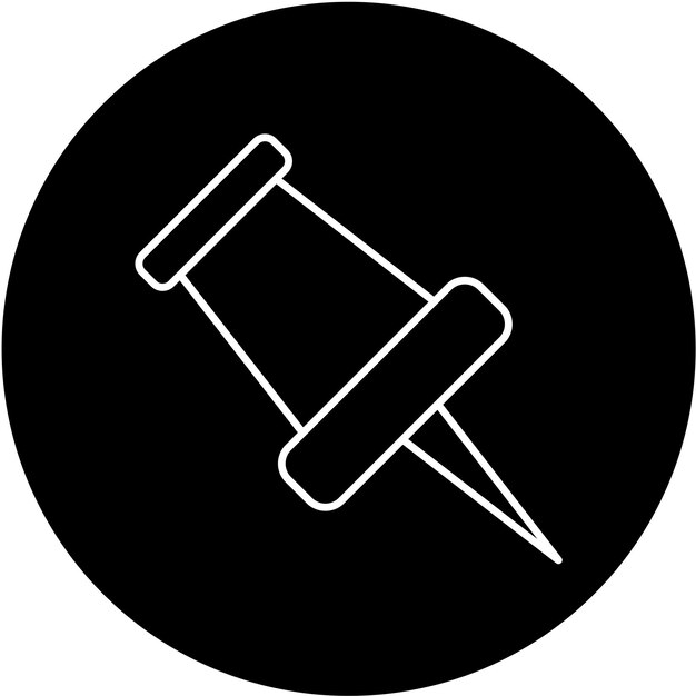 Projekt wektorowy Push Pin Icon Style